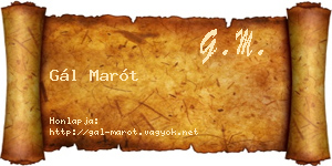Gál Marót névjegykártya
